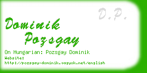 dominik pozsgay business card